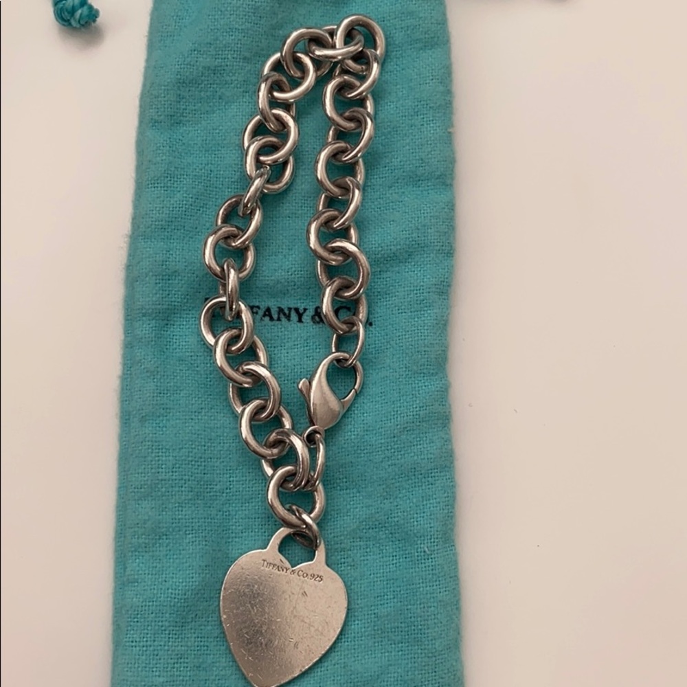 Tiffany & Co. Sterling Silver Blank Heart Bracelet
